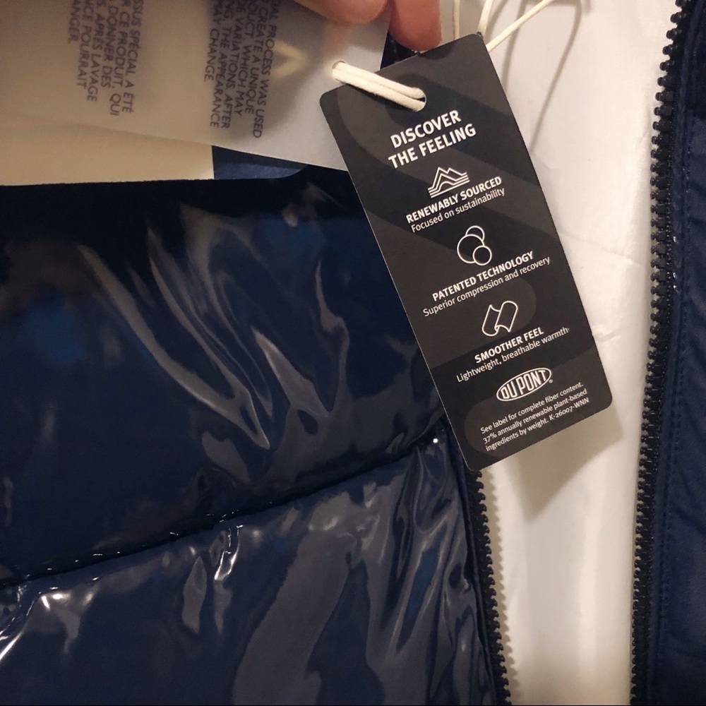 Tommy Jeans Two Tone Sherpa Gloss Puffer Jacket navy blue - Picture 6 of 7